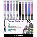 Zebra® Pen SARASA®/MILDLINER™ 10-Piece Creative Starter Set, Assorted Sizes, Assorted Ink Colors 1 thumbnail image