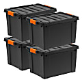 Iris® Remington Heavy Duty Store-It-All Totes, 19 Gallon, Black, Set Of 4 Totes 1 thumbnail image