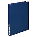 Wilson Jones® Flexible Accohide® Poly 3-Ring Binder, 1/2" Round Rings, Dark Blue