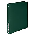 Wilson Jones® Flexible Accohide® Poly 3-Ring Binder, 1" Round Rings, Forest Green