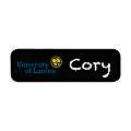 Custom Printed Full Color Reusable Rectangle Plastic Chalkboard Name Badge/Tag, 1" x 3" 1 thumbnail image