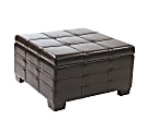 Office Star™ Avenue Six Bonded Leather Detour Strap Storage Ottoman, Espresso 1 thumbnail image