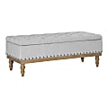 Office Star Landis Wood Storage Bench, Dove Gray 1 thumbnail image