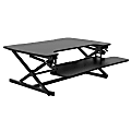FlexiSpot M8M Height-Adjustable Stand-Up Desk Riser, 19-3/4"H x 35"W x 23-1/4"D, Black 1 thumbnail image