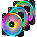 Corsair LL120 Cooling Fan - 3 Pack - 4.72" Maximum Fan Diameter - 1 x Fan(s) - 1500 rpm - 4-pin PWM - RGB LED - 3 - Motherboard 1 thumbnail image