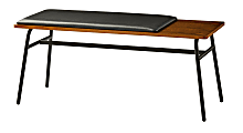Adesso® Carter Bench, Walnut/Black 1 thumbnail image