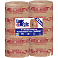 Tape Logic® Preprinted Reinforced Water-Activated Tape, Warning, 3" Core, 3" x 150 Yd., Kraft, Case Of 10 1 thumbnail image
