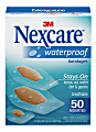 3M™ Nexcare™ Waterproof Bandages, Assorted Sizes, Box Of 50