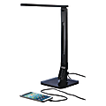 Lorell® LED Smart USB Desk Lamp, 18-5/16"H, Black 1 thumbnail image
