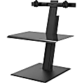 Humanscale Quickstand Eco, Dual, Monitor, Black - 70 lb Load Capacity - 28.1" Height x 28" Width x 29.2" Depth - Freestanding - Black