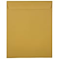 JAM Paper® Open-End Envelopes, 11-1/2 x 14-1/2, Gummed Seal, Brown Kraft, Pack Of 100 Envelopes 1 thumbnail image
