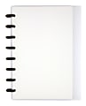 TUL® Discbound Notebook, Junior Size, Poly Cover, 60 Sheets, Clear