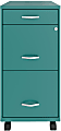 Realspace® SOHO Organizer 18"D Vertical 3-Drawer Mobile File Cabinet, Teal 1 thumbnail image