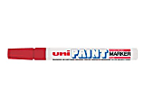Uni-Ball Uni-Paint Oil-Base Medium Line Markers - Medium Marker Point - Red Oil Based Ink - White Barrel - 1 Each 1 thumbnail image