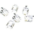 C2G RJ11 6x4 Modular Plug for Flat Stranded Cable - 100pk - 100 Pack - RJ-11 Phone - Clear 1 thumbnail image