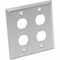 Eaton Tripp Lite Series RJ45 Bulkhead Wall Plate 4 Cutouts Industrial Metal Single Gang - Faceplate - N206FP04IND 1 thumbnail image