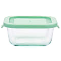 Martha Stewart Glass Container With Lid, 3.5”H x 4-1/2”W x 5”D, Mint 1 thumbnail image