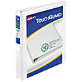 Avery TouchGuard® Protection View 3 Ring Binder, 1" Slant Rings, White With Clear View Cover, 1 Binder