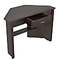 Inval Escapade Contemporary Corner Writing Desk, Espresso 1 thumbnail image