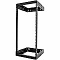 StarTech.com 24U 19" Wall Mount Network Rack, Adjustable Depth 12-20" 2 Post Open Frame Server Room Rack for AV/Data/ IT Communication/Computer Equipment/Switch with Cage Nuts & Screws