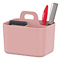 Realspace™ Stackable Storage Caddy, 3-3/4”H x 5-7/8”W x 4-1/4”D, Pink