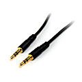 StarTech.com 3 ft Slim 3.5mm Stereo Audio Cable - M/M - Easily connect an iPod® or other MP3 player to a car stereo