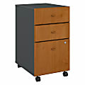 Bush Business Furniture Office Advantage 21"D Vertical 3-Drawer Mobile File Cabinet, Natural Cherry/Slate, Delivery