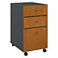 Bush Business Furniture Office Advantage 21"D Vertical 3-Drawer Mobile File Cabinet, Natural Cherry/Slate, Delivery 1 thumbnail image