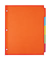 Office Depot® Brand Plain Dividers With Write-On Tabs, Multicolor, 5-Tab