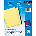 Avery® Red Leather Preprinted Tab Dividers, A-Z 1 thumbnail image