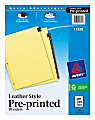 Avery® Red Leather Preprinted Tab Dividers, Monthly 1 thumbnail image