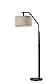 Adesso® Simplee Max Floor Lamp, 66"H, Oatmeal Shade/Black Base