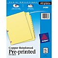 Avery® Preprinted Laminated Tab Dividers, Copper Reinforced Holes, Jan-Dec Tabs, 8 1/2" x 11" 1 thumbnail image