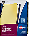 Avery® Copper-Reinforced Leather Style Tab Dividers, A-Z 1 thumbnail image