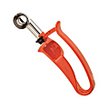 Zeroll #100 Stainless-Steel Disher, 0.32 Oz, Silver/Orange