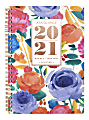 AT-A-GLANCE® BADGE 13-Month Weekly/Monthly Academic Planner, 5-1/2" x 8-1/2", Floral, July 2020 To July 2021, 5408F-200A