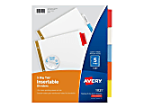 Avery® Big Tab™ Insertable Dividers Gold Reinforced Edge, White/Multicolor, 5-Tab 1 thumbnail image