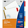 Avery® Big Tab™ Insertable Dividers Gold Reinforced Edge, White/Multicolor, 5-Tab 1 thumbnail image