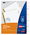 Avery® Big Tab™ Insertable Dividers Gold Reinforced Edge, White/Clear, 5-Tab 1 thumbnail image
