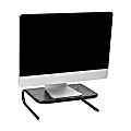 Mind Reader Metal Monitor Stand Ventilated Laptop Riser Desktop Organizer, 4-1/4"H x 11-1/4"W x 14-1/2"D, Black 1 thumbnail image