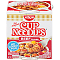 NISSIN FOODS Top Ramen Beef Flavor Cup Noodles - Beef - 2.25 oz - 12 / Carton 1 thumbnail image