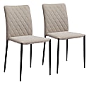 Zuo Modern Harve Dining Chairs, Beige/Black, Set Of 2 Chairs 1 thumbnail image