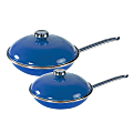 Vita® 4-Piece Enamel-On-Steel Nonstick Skillet Set, Blue 1 thumbnail image