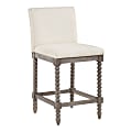 Office Star Abbott Spindle Counter Stool, Brushed Gray/Linen 1 thumbnail image