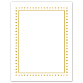 Avery® Printable Cards, S00-DPE-PRMWC10, Rectangle, 8-1/2" x 11", Matte White, Preprinted Gold Border with Gold Dots Design, Pack Of 10 1 thumbnail image