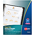 Avery® Page-Size Sheet Protectors For 3-Hole Punched Sheets, Heavyweight, Clear, Box Of 50