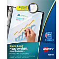 Avery® Quick-Load™ Non-Glare Sheet Protectors, Top & Side Load, 8-1/2" x 11", Clear, 50 Document Protectors