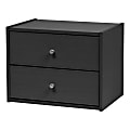 IRIS TACHI 13"H Modular Stacking Storage Box With Drawers, Black 1 thumbnail image