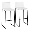 LumiSource Mara Bar Stools, Black/White, Set Of 2 Stools