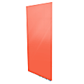 Ghent Aria Low-Profile Magnetic Glass Whiteboard, 96" x 48", Peach